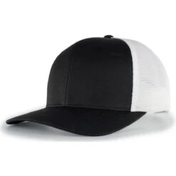 Pacific Headwear Black/White/Black Trucker FlexFit Snapback Cap -Sportswear Shop 110F Black White Black 3