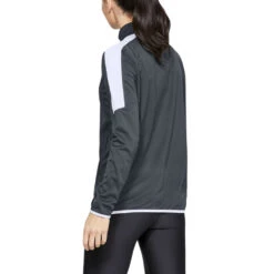 Under Armour Women's Stealth Grey Rival Knit Jacket -Sportswear Shop 1326774 Steel HTB