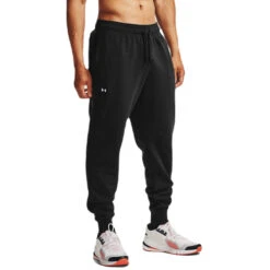 Under Armour Men's Black Rival Fleece Joggers -Sportswear Shop 1357128 001 HTF