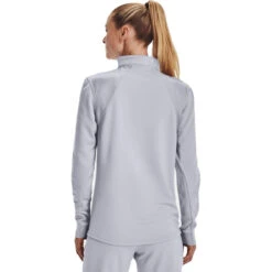 Under Armour Women's Mod Grey Command Quarter Zip -Sportswear Shop 1360772 011 HTB