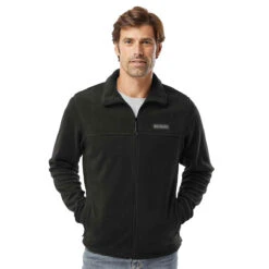 Columbia Men's Black Steens Mountain Full-Zip Fleece -Sportswear Shop 147667 black model front