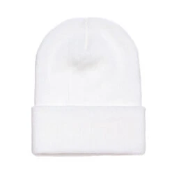 Yupoong White Cuffed Knit Cap