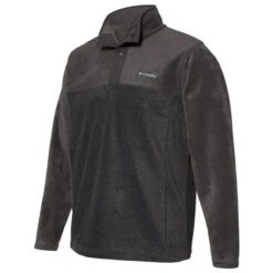Columbia Men's Charcoal Heather/Shark Steens Mountain Half-Snap Pullover -Sportswear Shop 186168 Charcoal Heather Shark S