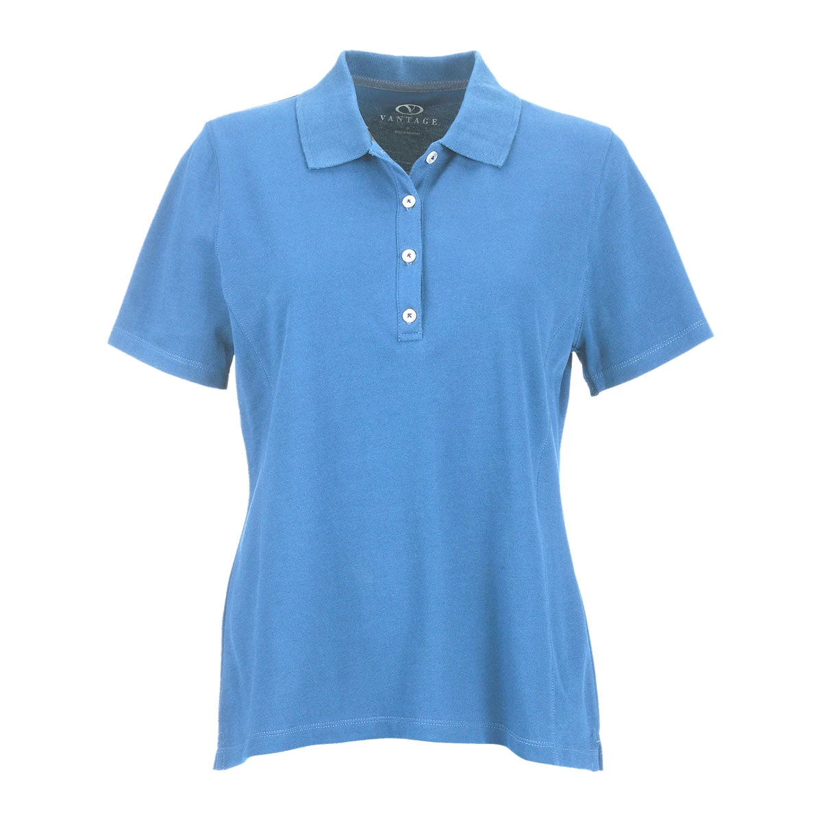 Vantage Women's Carolina Blue Perfect Polo 1 Vantage Women's Carolina Blue Perfect Polo