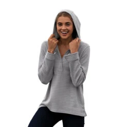 Vantage Women's Grey/White Baja Hoodie -Sportswear Shop 3121 Grey White HTF