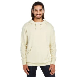 Threadfast Unisex Cream Triblend French Terry Hoodie