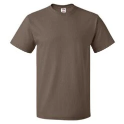 Fruit Of The Loom Men's Chocolate HD Cotton Short Sleeve T-Shirt