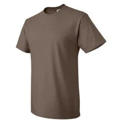 Fruit Of The Loom Men's Chocolate HD Cotton Short Sleeve T-Shirt -Sportswear Shop 3930R Chocolate S