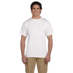 Fruit Of The Loom Men's White 5 Oz. HD Cotton T-Shirt