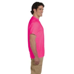 Fruit Of The Loom Men's Retro Heather Pink 5 Oz. HD Cotton T-Shirt 5 Fruit Of The Loom Men's Retro Heather Pink 5 Oz. HD Cotton T-Shirt -Sportswear Shop 3931 AK HTS