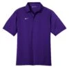 Nike Men's Purple Dri-FIT Short Sleeve Sport Swoosh Pique Polo