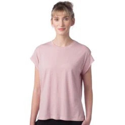 Alternative Apparel Women's Rose Quartz Earthleisure Modal Triblend Muscle Tee -Sportswear Shop 4461HM Rose Quartz HTF