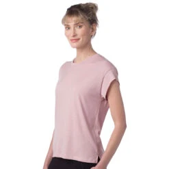 Alternative Apparel Women's Rose Quartz Earthleisure Modal Triblend Muscle Tee -Sportswear Shop 4461HM Rose Quartz HTS