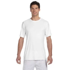 Hanes Men's White Cool DRI With FreshIQ T-Shirt