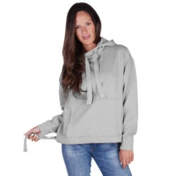 Charles River Women's Light Grey Laconia Hooded Sweatshirt -Sportswear Shop 5153 014 HTF