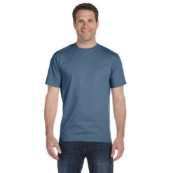 Hanes Men's Denim Blue 6.1 Oz. Beefy-T