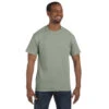 Hanes Men's Stonewash Green 6.1 Oz. Tagless T-Shirt