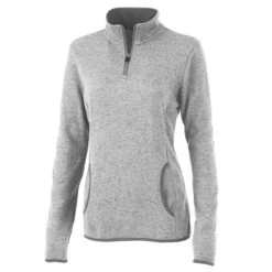 Charles River Women's Light Grey Heather Heathered Fleece Pullover