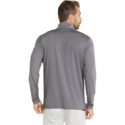 Puma Golf Men's Quiet Shade Heather Cloudspun Grey Label Quarter Zip -Sportswear Shop 532016 Quiet Shade Heather HTB