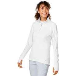 Puma Golf Women's Bright White Gamer Golf 1/4 Zip -Sportswear Shop 533007 Bright White HTS