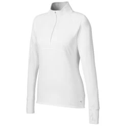 Puma Golf Women's Bright White Gamer Golf 1/4 Zip -Sportswear Shop 533007 Bright White S
