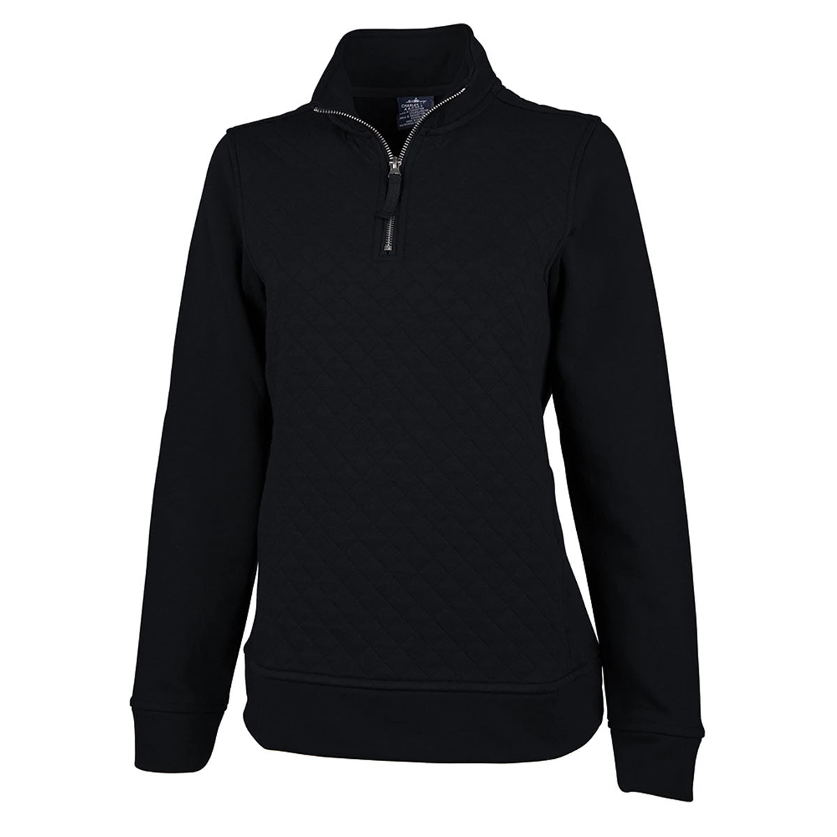 Charles River Women's Black Franconia Quilted Pullover 1 Charles River Women's Black Franconia Quilted Pullover