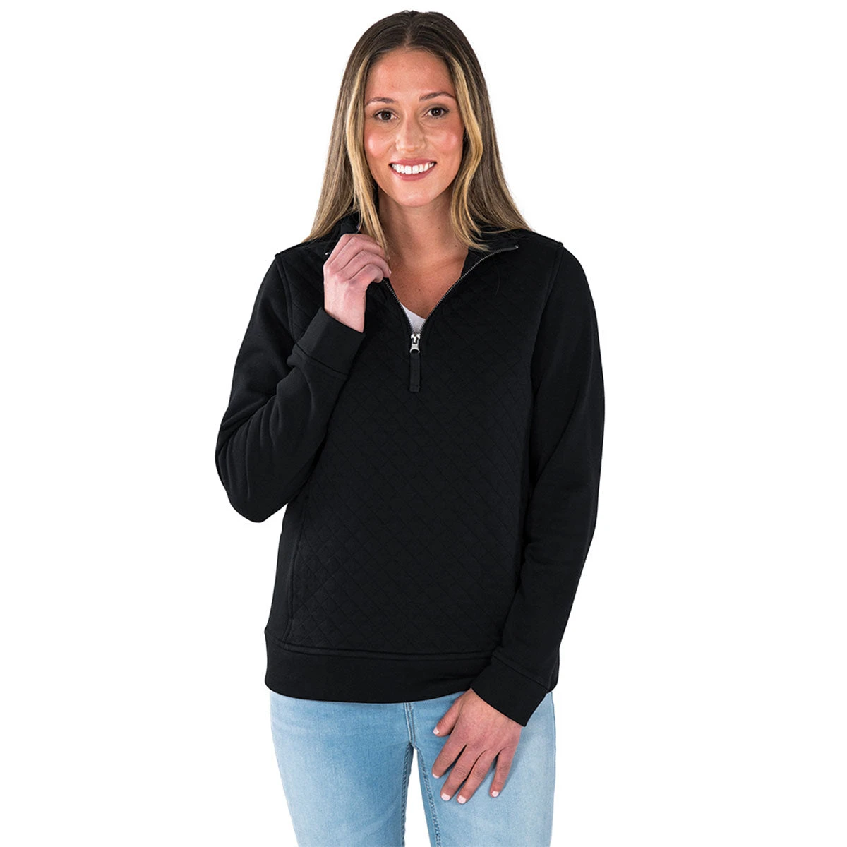 Charles River Women's Black Franconia Quilted Pullover 3 Charles River Women's Black Franconia Quilted Pullover - Image 3