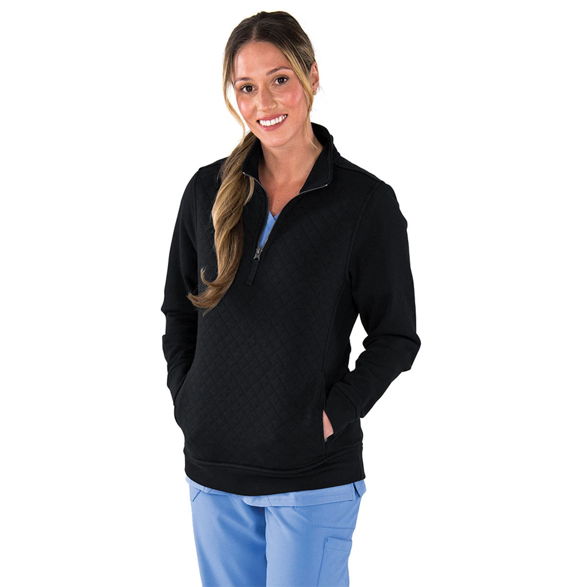 Charles River Women's Black Franconia Quilted Pullover 4 Charles River Women's Black Franconia Quilted Pullover - Image 4
