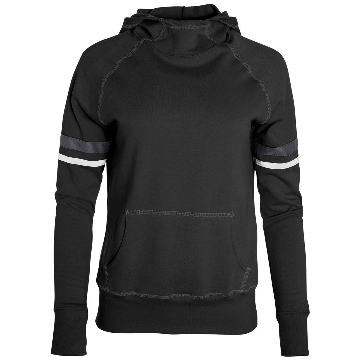 Augusta Women's Black/White/Graphite Spry Hoodie 1 Augusta Women's Black/White/Graphite Spry Hoodie