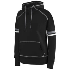 Augusta Women's Black/White/Graphite Spry Hoodie 5 Augusta Women's Black/White/Graphite Spry Hoodie -Sportswear Shop 5440 Black White Graphite S