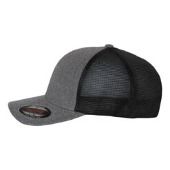 Flexfit Heather Grey/Black Unipanel Trucker Cap -Sportswear Shop 5511UP Heather Grey Black 3
