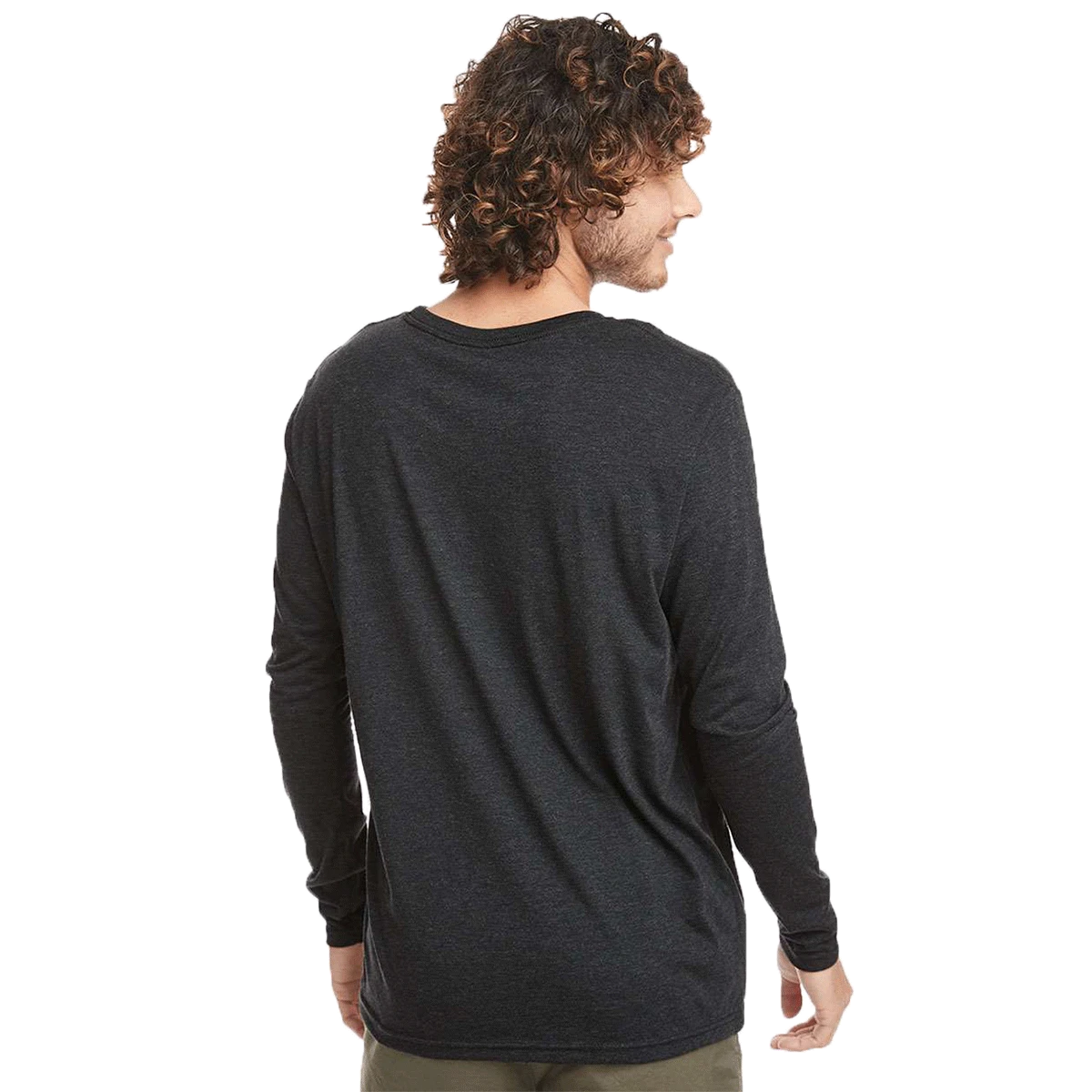 Next Level Men's Vintage Black Triblend Long-Sleeve Crew Tee 4 Next Level Men's Vintage Black Triblend Long-Sleeve Crew Tee - Image 4