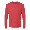 Next Level Men's Vintage Red Triblend Long-Sleeve Crew Tee
