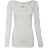 Next Level Women's Heather White Triblend Long-Sleeve Scoop Tee