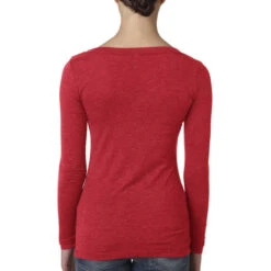 Next Level Women's Vintage Red Triblend Long-Sleeve Scoop Tee -Sportswear Shop 6731 Vintage Red HTB