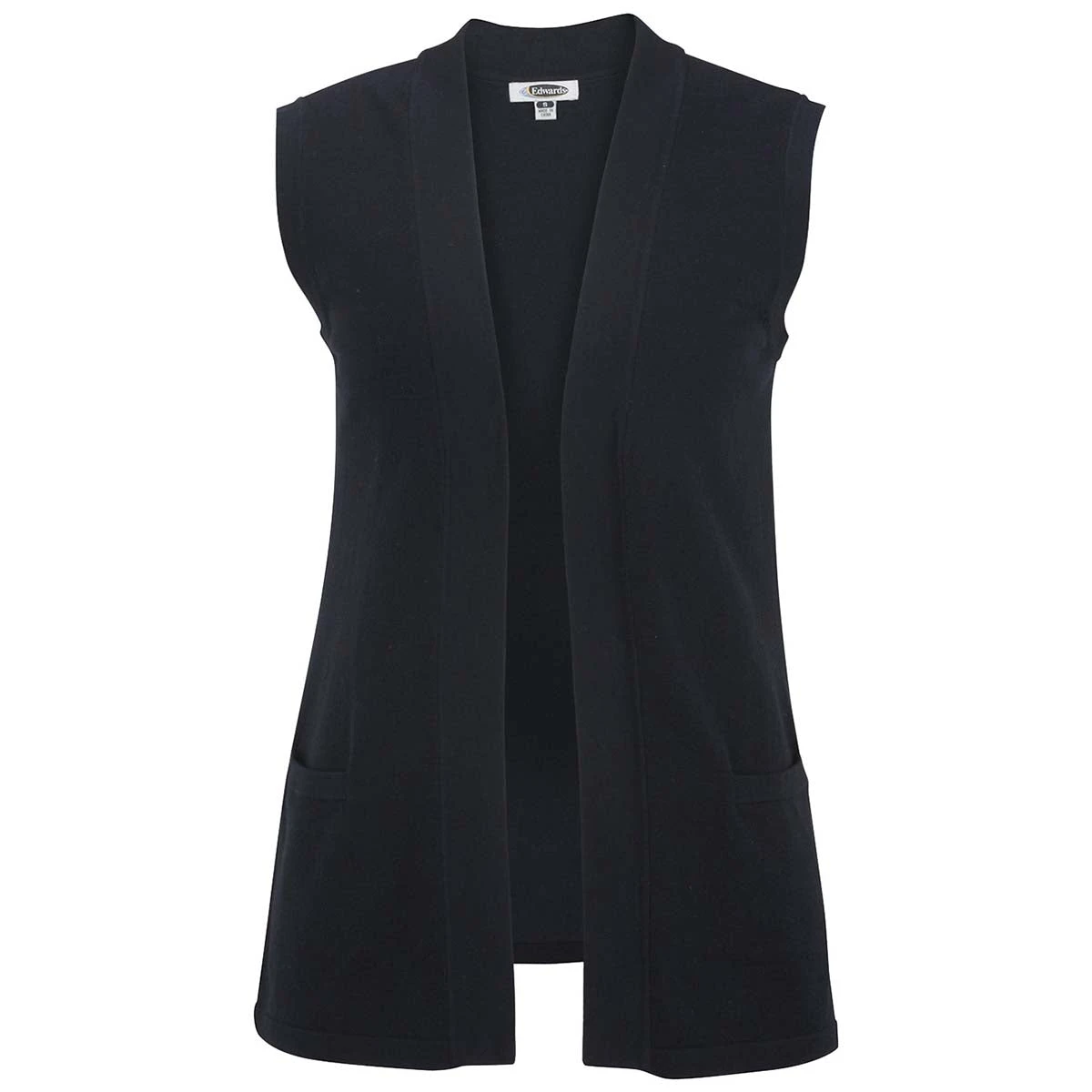 Edwards Women's Navy Open Cardigan Sweater Vest 1 Edwards Women's Navy Open Cardigan Sweater Vest