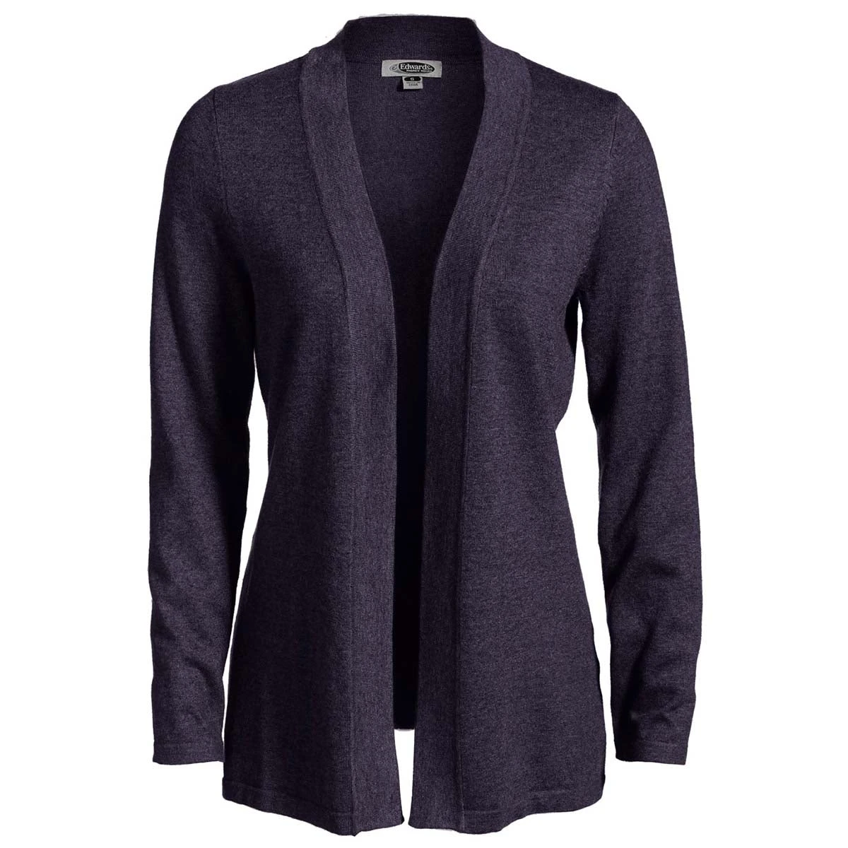 Edwards Women's Grape Heather Open Cardigan 1 Edwards Women's Grape Heather Open Cardigan