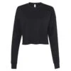 BELLA + CANVAS Women's Black Cropped Crew Fleece