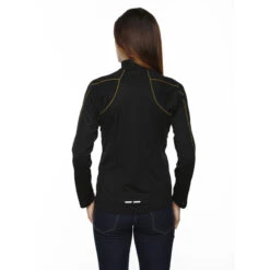 North End Women's Black/Campus Gold Radar Half-Zip Performance Long-Sleeve Top -Sportswear Shop 78187 Black Campus Gold HTB