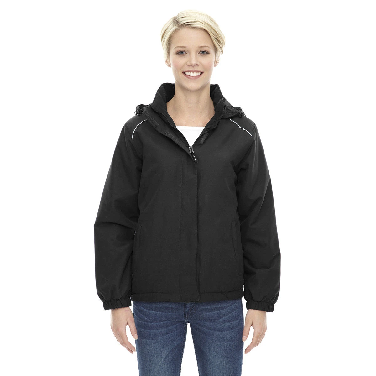 Core 365 Women's Black Brisk Insulated Jacket 2 Core 365 Women's Black Brisk Insulated Jacket - Image 2