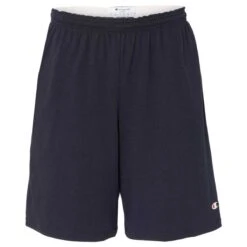 Champion Men's Navy 9" Inseam Cotton Jersey Shorts With Pocket