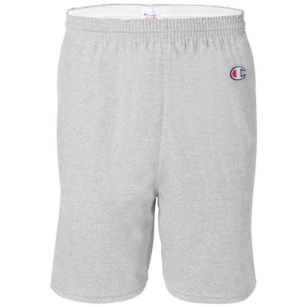 Champion Men's Silver Grey 6-Ounce Cotton Gym Short 1 Champion Men's Silver Grey 6-Ounce Cotton Gym Short