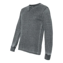 J. America Men's Dark Smoke Vintage Zen Thermal Long Sleeve T-Shirt -Sportswear Shop 8241 Dark Smoke S