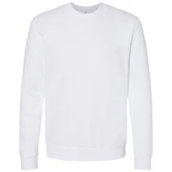 Alternative Apparel Men's White Eco-Cozy Fleece Sweatshirt