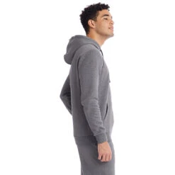 Alternative Apparel Men's Dark Heather Grey Eco Cozy Fleece Pullover Hooded Sweatshirt -Sportswear Shop 8804PF Dark Heather Grey HTS