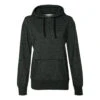 J. America Women's Black/Silver Glitter French Terry Hooded Pullover