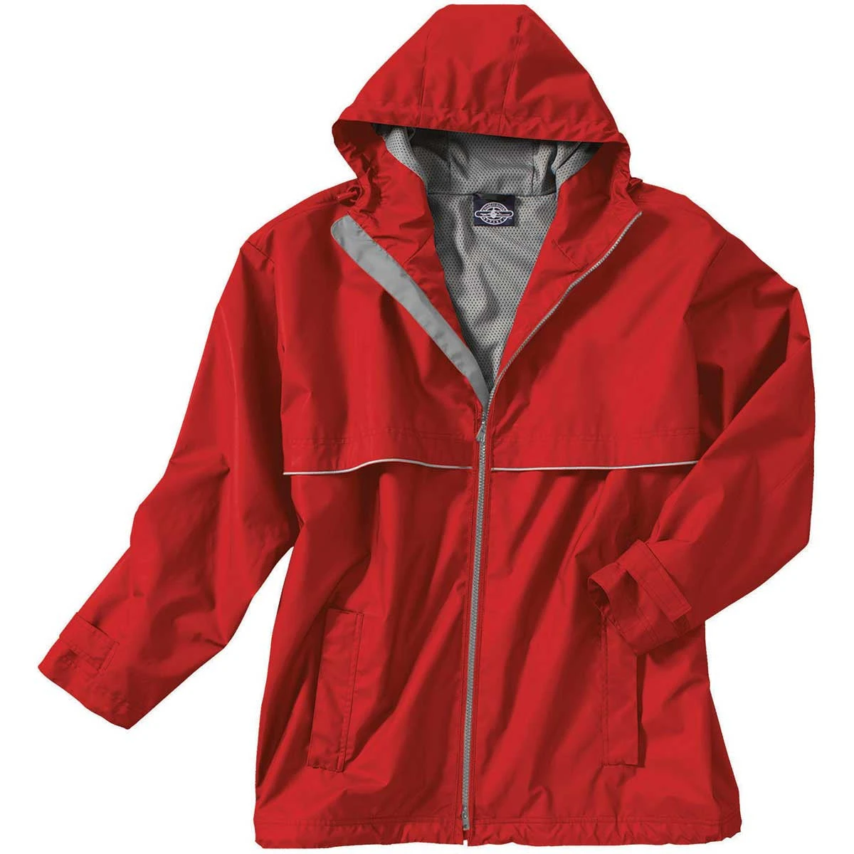Charles River Men's Red/Grey New Englander Rain Jacket 1 Charles River Men's Red/Grey New Englander Rain Jacket