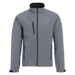 Landway Men's Charcoal Paragon Soft Shell With Crosshatch Weave