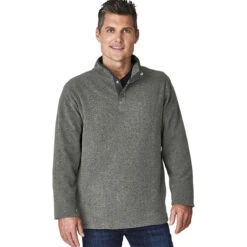 Charles River Men's Steel Heather Bayview Fleece -Sportswear Shop 9825 Steel Heather HTF