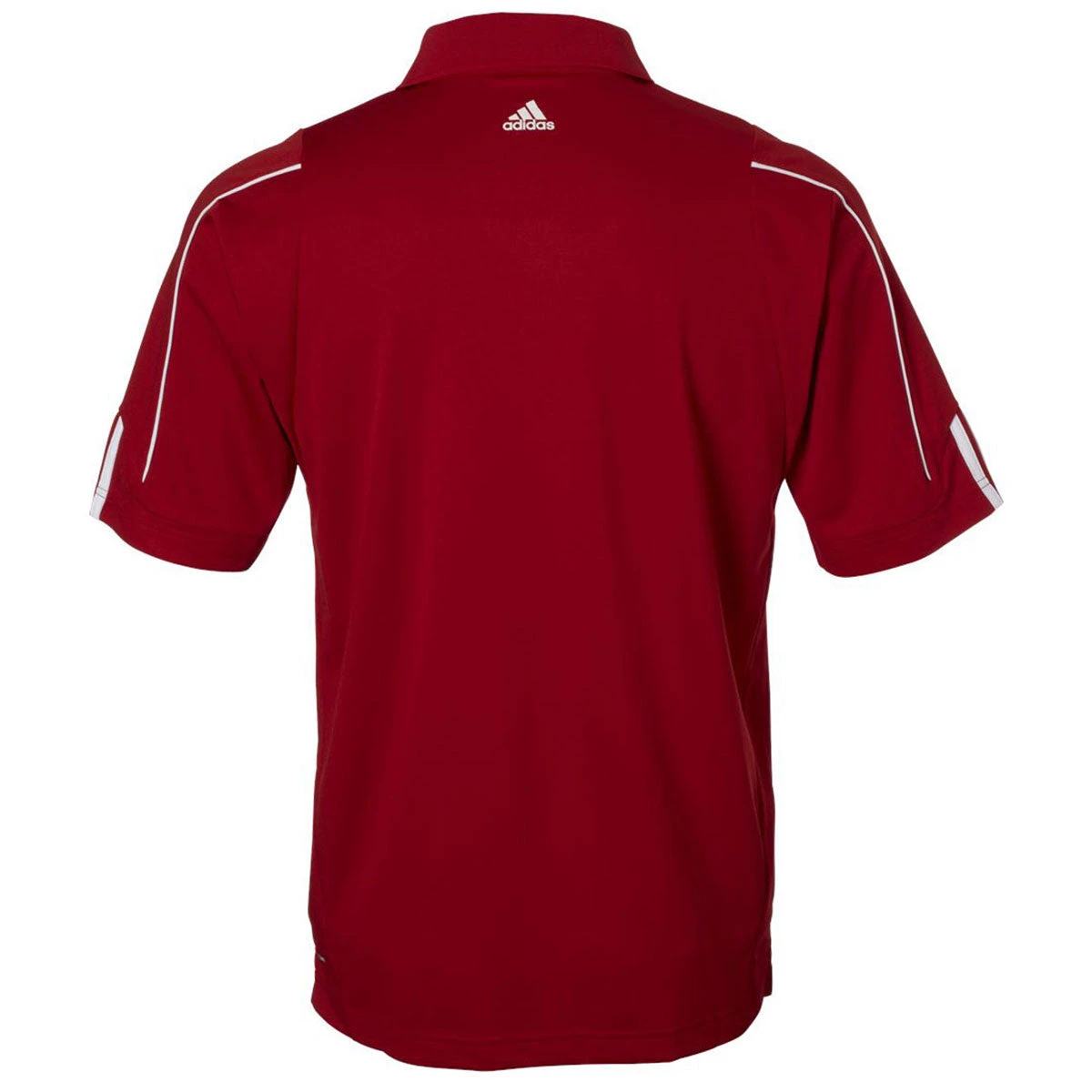 Adidas Golf Men's Power Red/White Climalite 3-Stripes Cuff Sport Shirt 2 Adidas Golf Men's Power Red/White Climalite 3-Stripes Cuff Sport Shirt - Image 2
